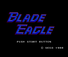 Blade Eagle 3D title screen for Sega Master System